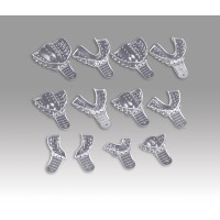 Plasdent Impression Trays #10 UPPER-ANTERIOR , Clear (12pcs/bag)